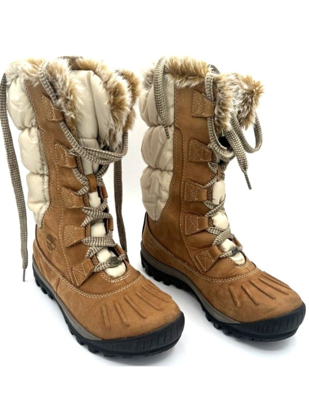 New Timberland Fur Rimmed Womens Boots - (Size 6M)